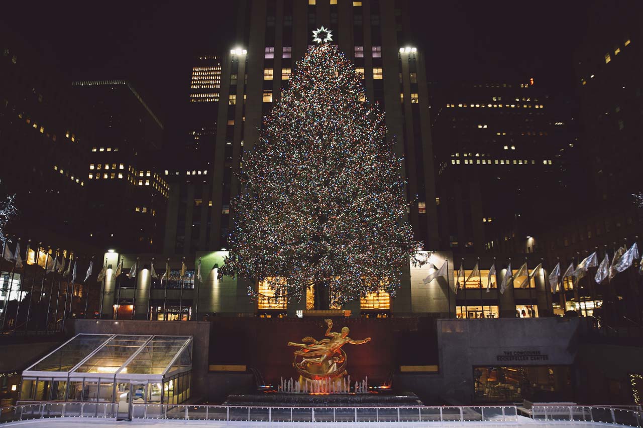 Pista de patinaje sobre hielo en Nueva York