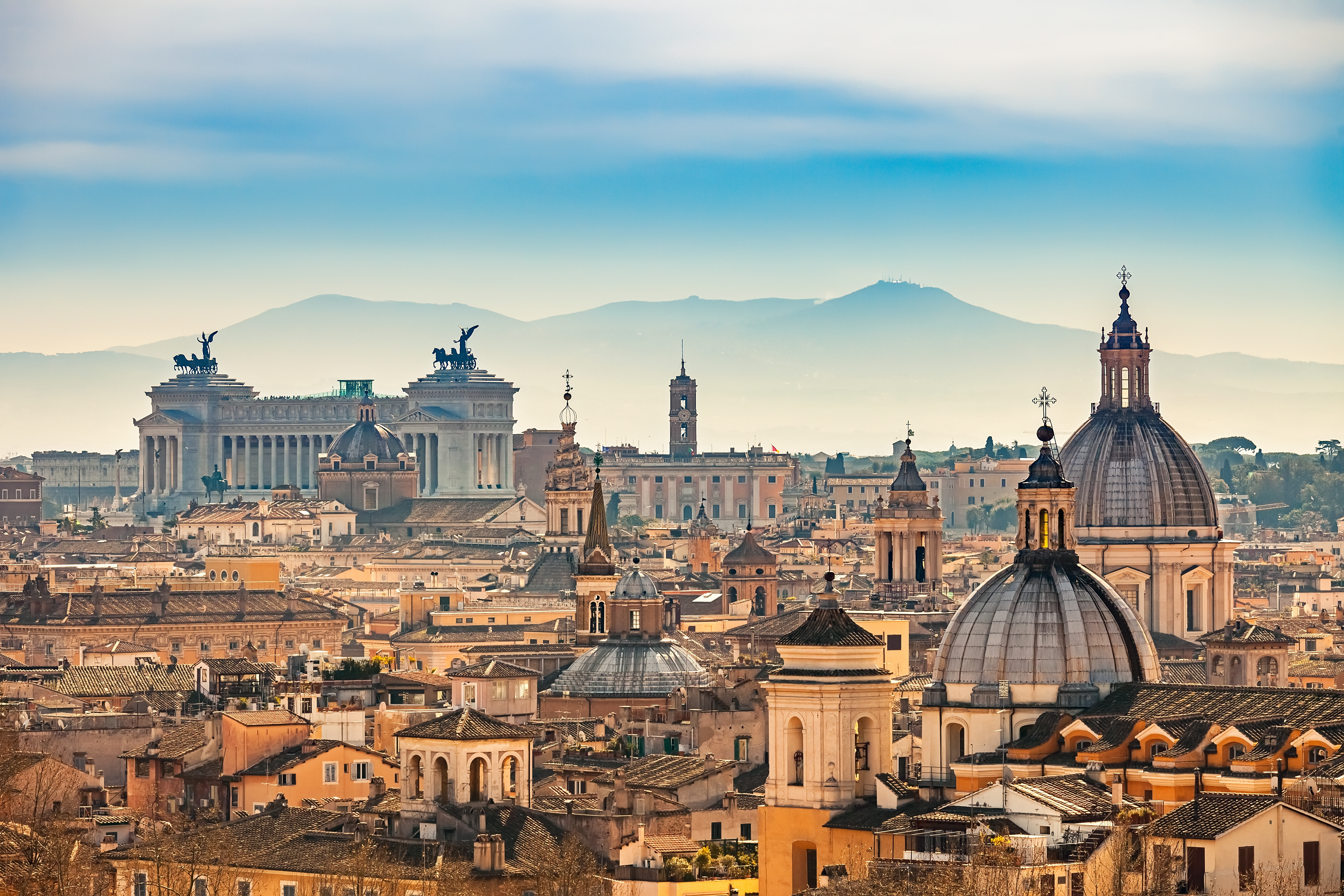 vista panoramica de roma durante las vacaciones